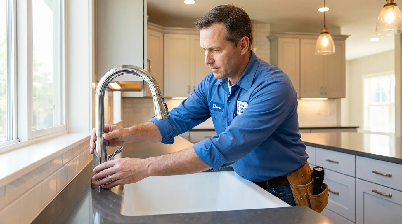 Kitchen faucet installation by Johns Plumbing LLC in Rio Hondo
